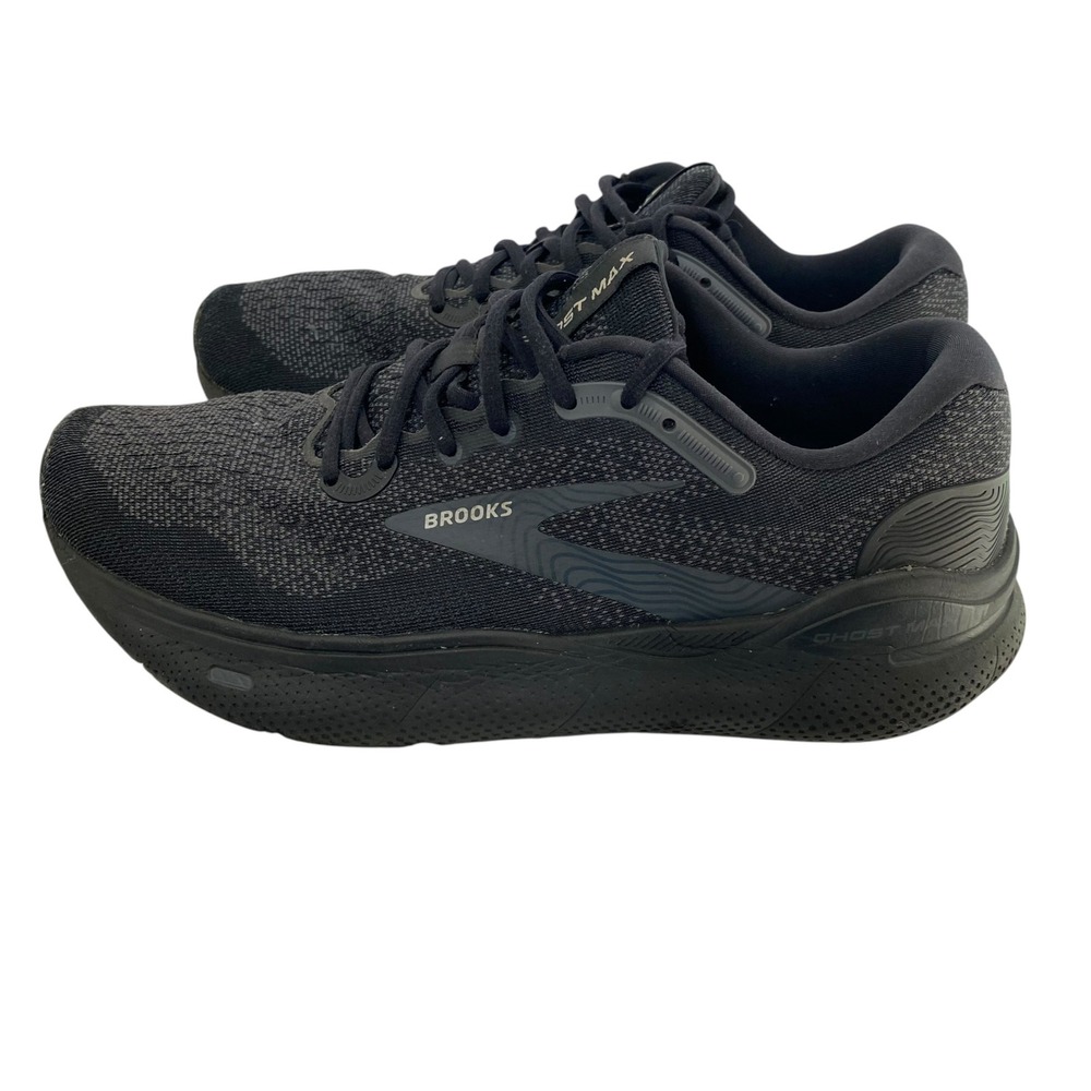 Brooks Ghost Max Mens Running Shoes Triple Black 1103981D072 Neutral Cushion